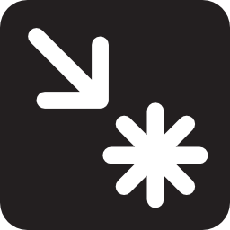 Download free arrow dot black white interest icon